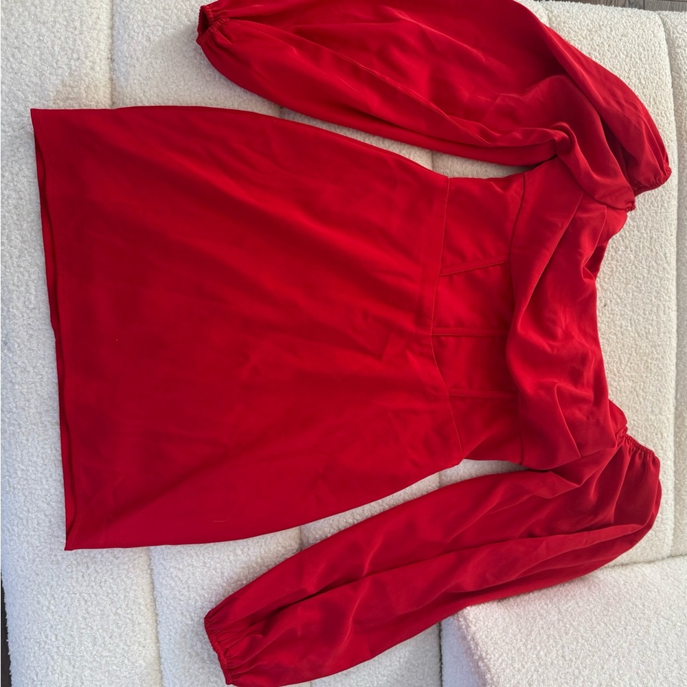 Princess Polly Vibrant Red Long Sleeve Dress